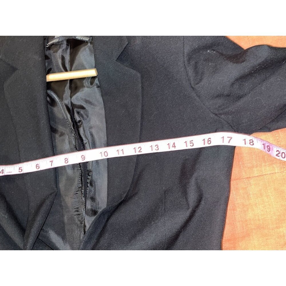 Zara Basic Black Polyester One-Button Notch Lepel… - image 4